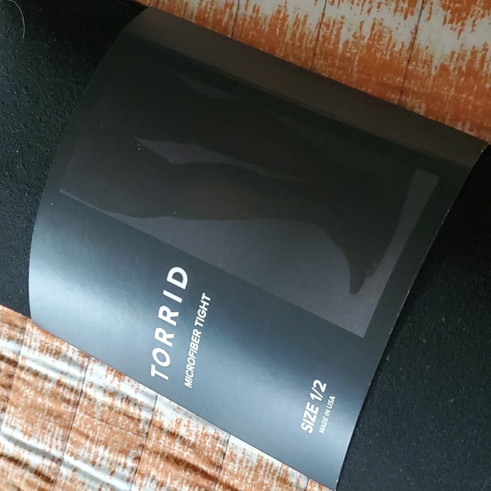 torrid microfiber tight semi-opaque 1/2 or 14-20 black
